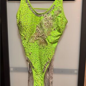 Vibrant Neon Green, pink and blue Bodysuit